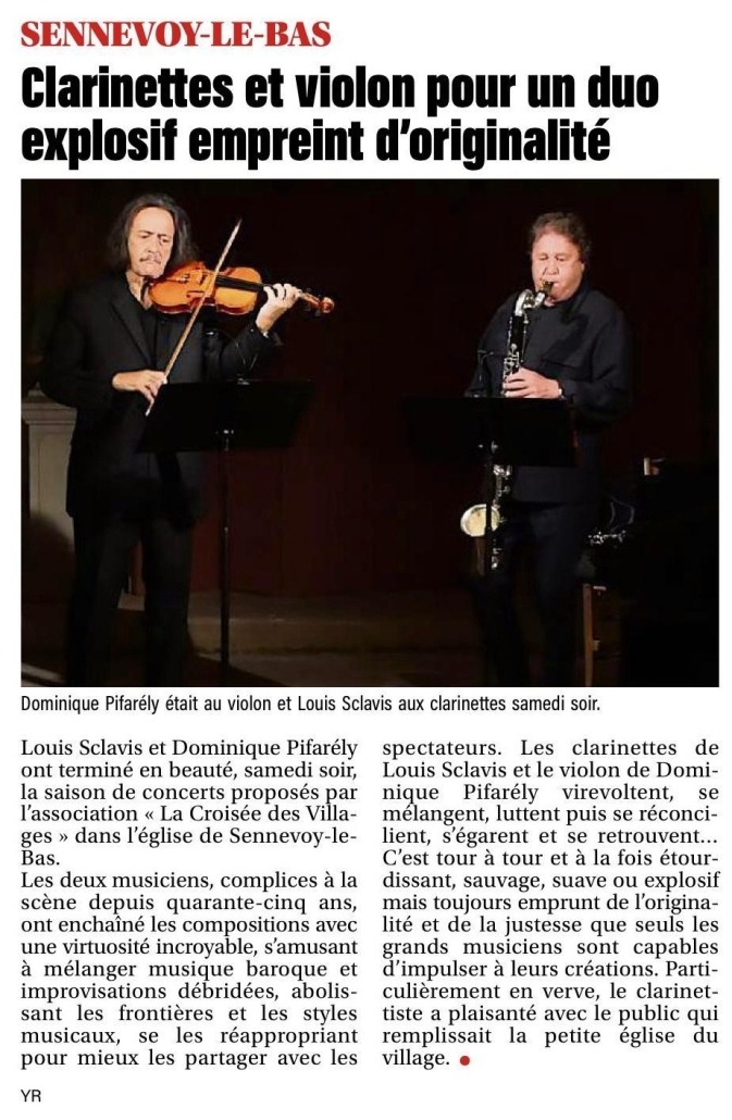 Clarinettes et violon pour un duo explosif empreint d'originalité